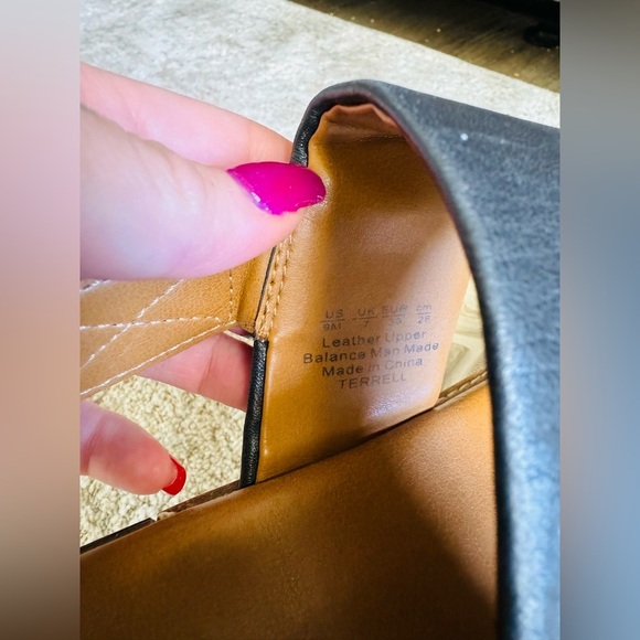 Franco Sarto leather sandals black brown womanâs size 9 - Picture 8 of 9